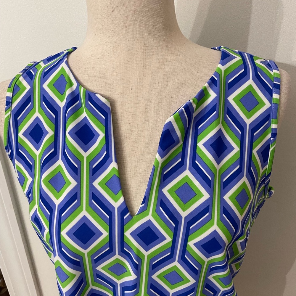 Jude Connally Ali Geometric Pattern Sleeveless Top - Picture 2 of 11
